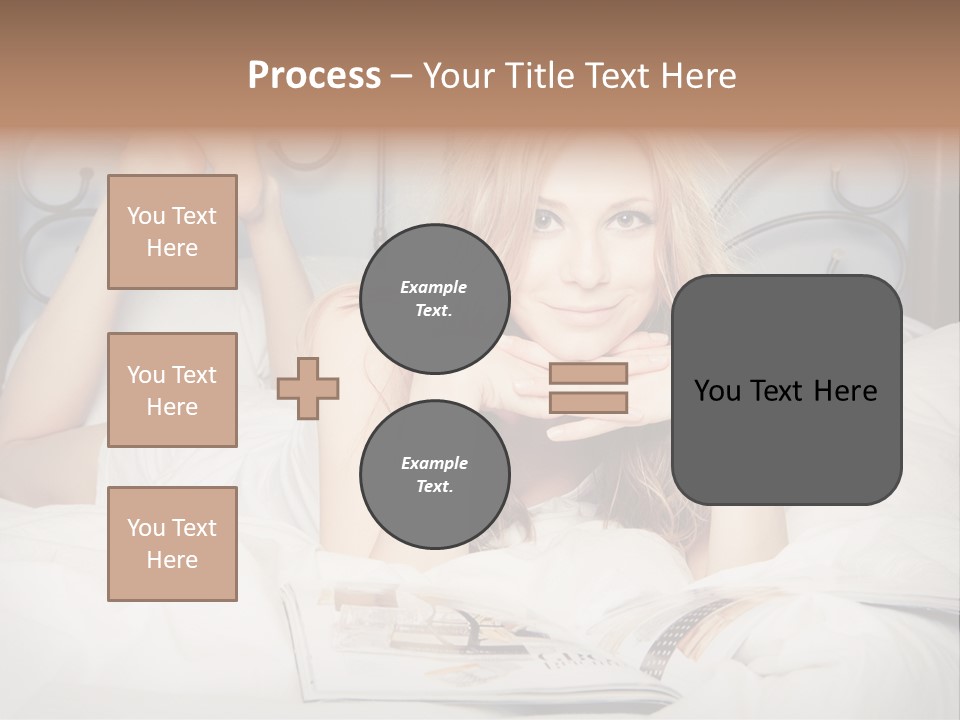 Woman Reading Magazine PowerPoint Template