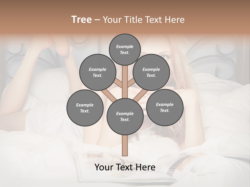 Woman Reading Magazine PowerPoint Template