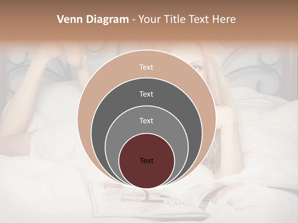 Woman Reading Magazine PowerPoint Template