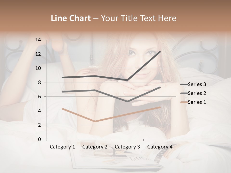 Woman Reading Magazine PowerPoint Template
