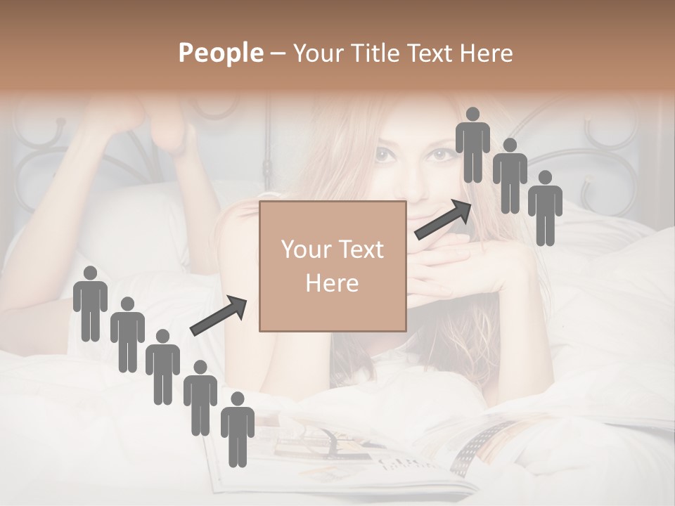Woman Reading Magazine PowerPoint Template