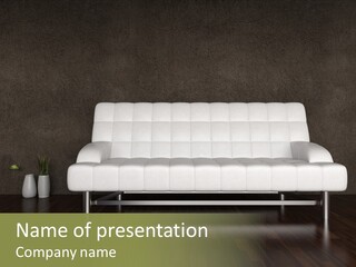 White And Brown Wall PowerPoint Template