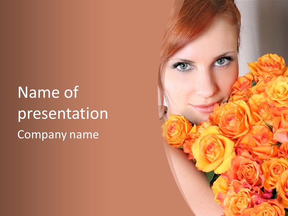 Holiday Female Present PowerPoint Template