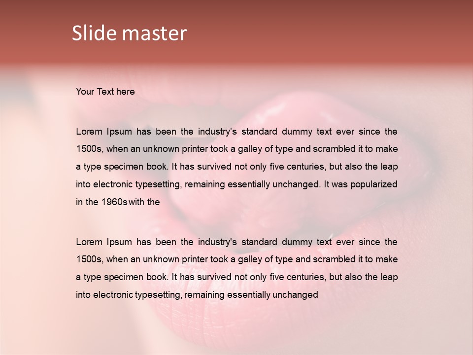 Licking Lips PowerPoint Template