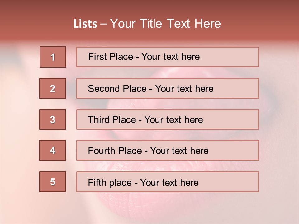 Licking Lips PowerPoint Template