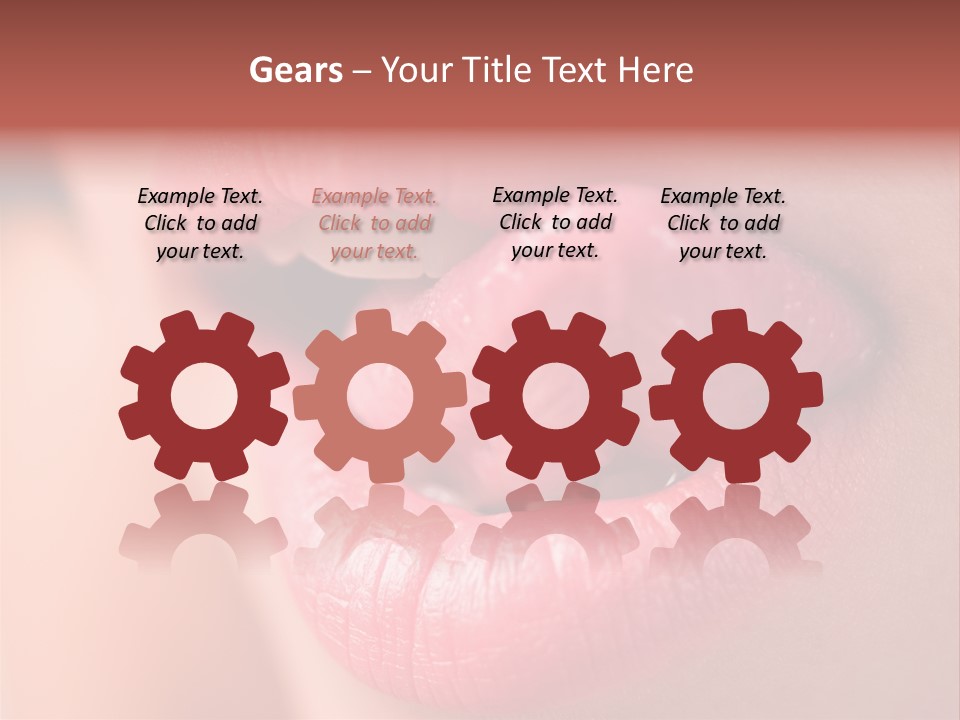 Licking Lips PowerPoint Template