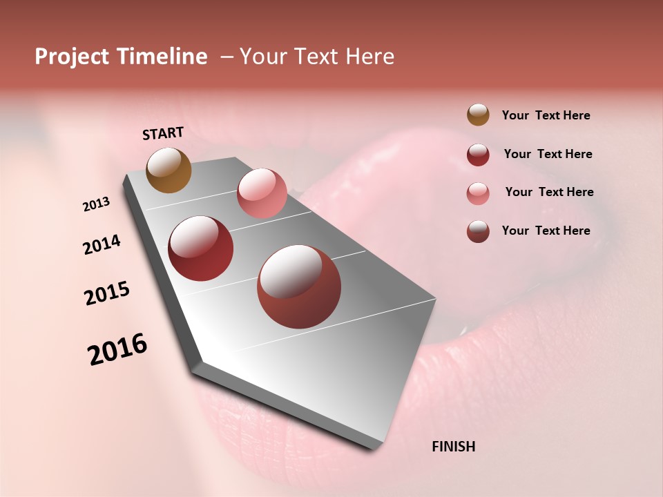 Licking Lips PowerPoint Template