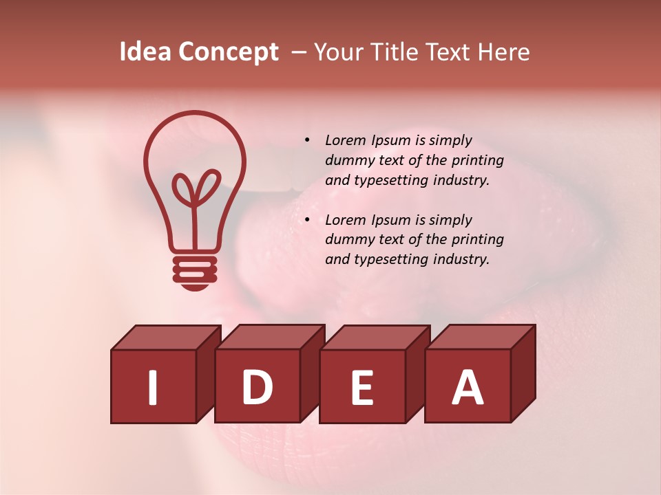 Licking Lips PowerPoint Template