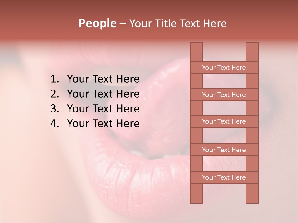 Licking Lips PowerPoint Template
