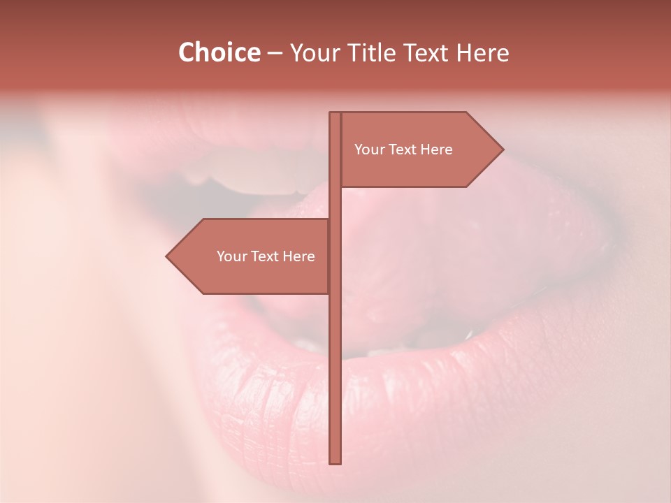 Licking Lips PowerPoint Template