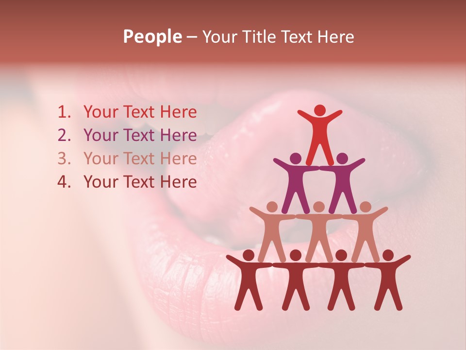 Licking Lips PowerPoint Template