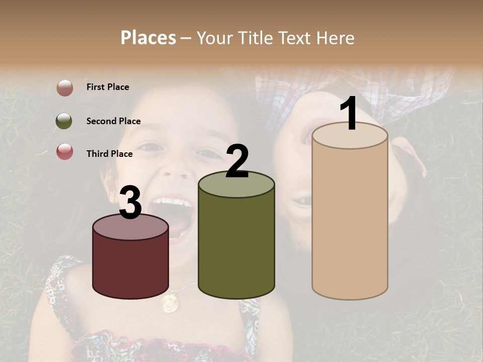 Brother And Sister Playing PowerPoint Template