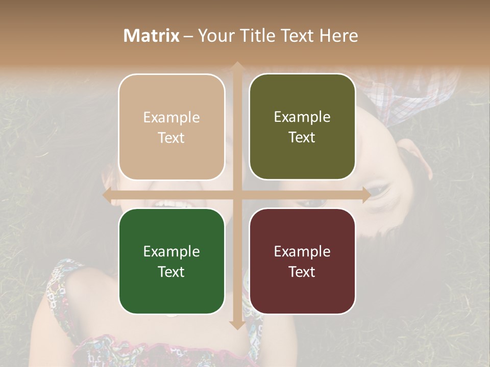 Brother And Sister Playing PowerPoint Template