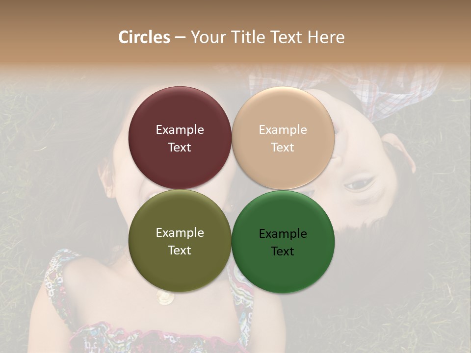 Brother And Sister Playing PowerPoint Template