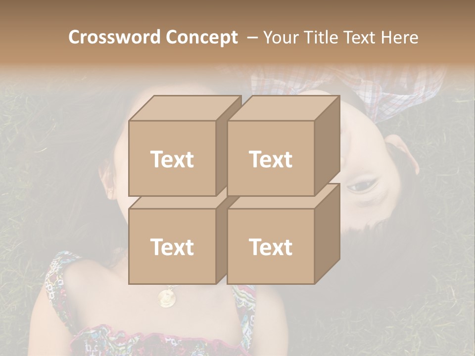 Brother And Sister Playing PowerPoint Template