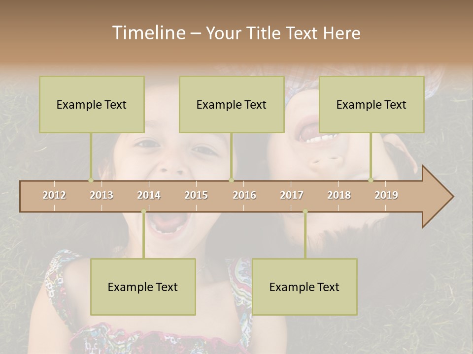 Brother And Sister Playing PowerPoint Template