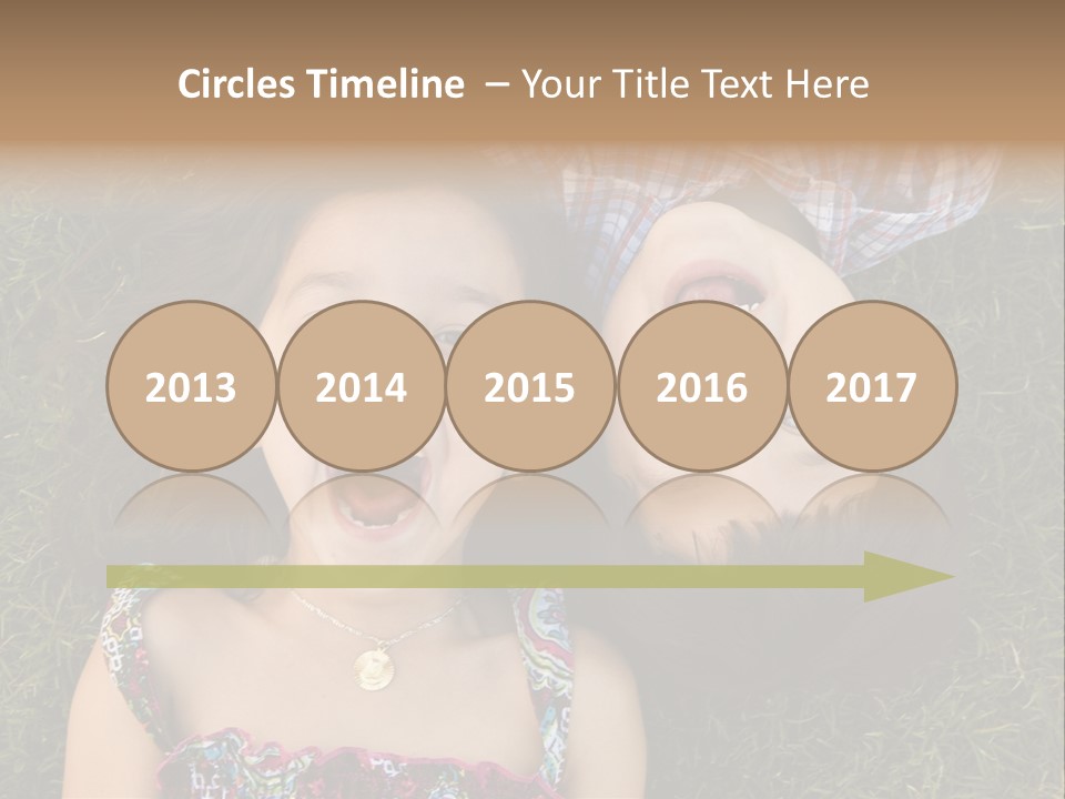 Brother And Sister Playing PowerPoint Template