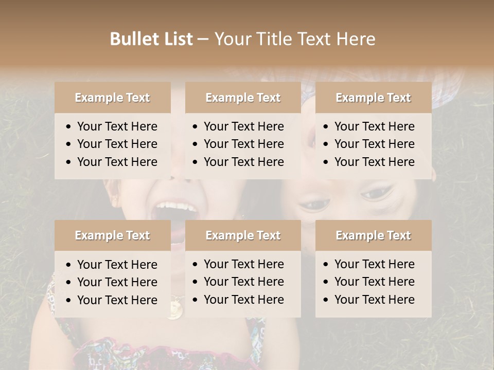 Brother And Sister Playing PowerPoint Template