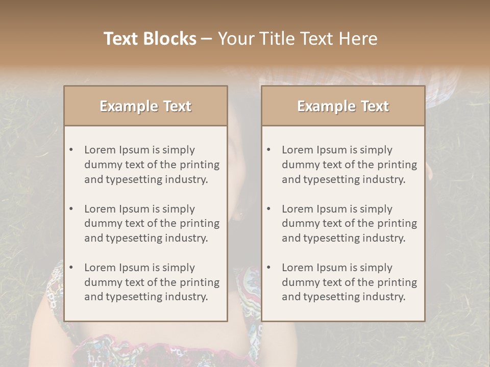 Brother And Sister Playing PowerPoint Template
