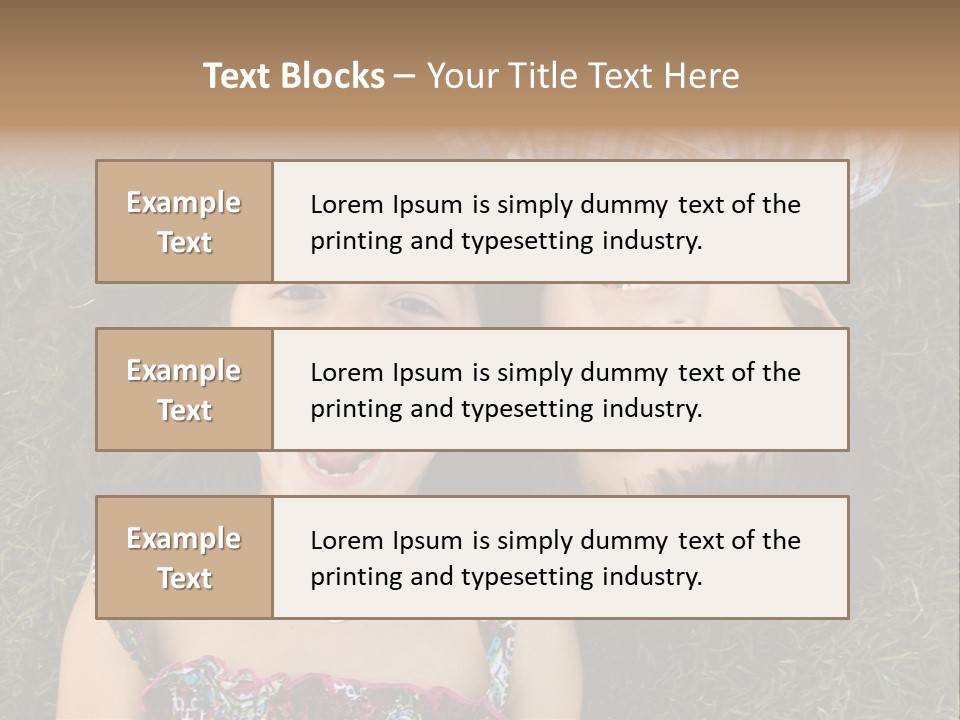 Brother And Sister Playing PowerPoint Template