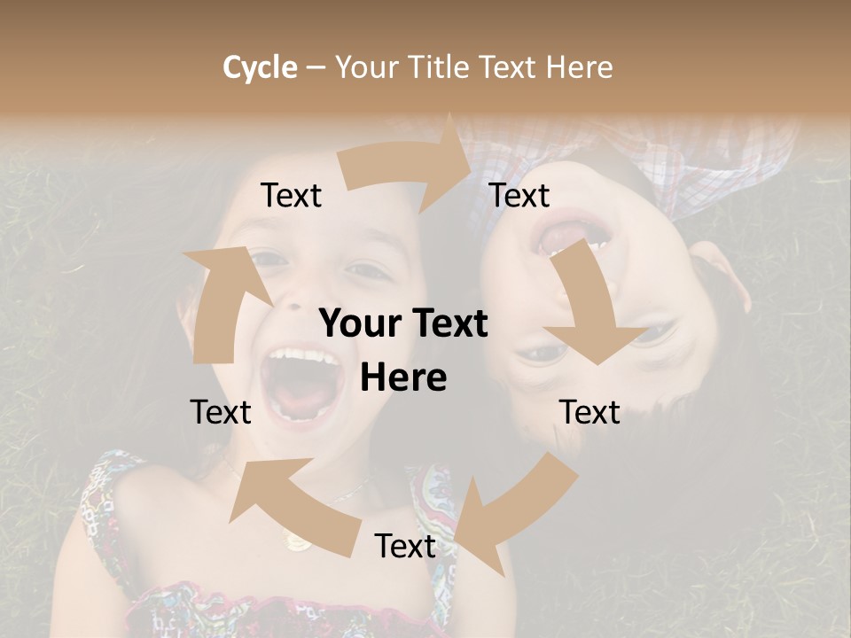 Brother And Sister Playing PowerPoint Template