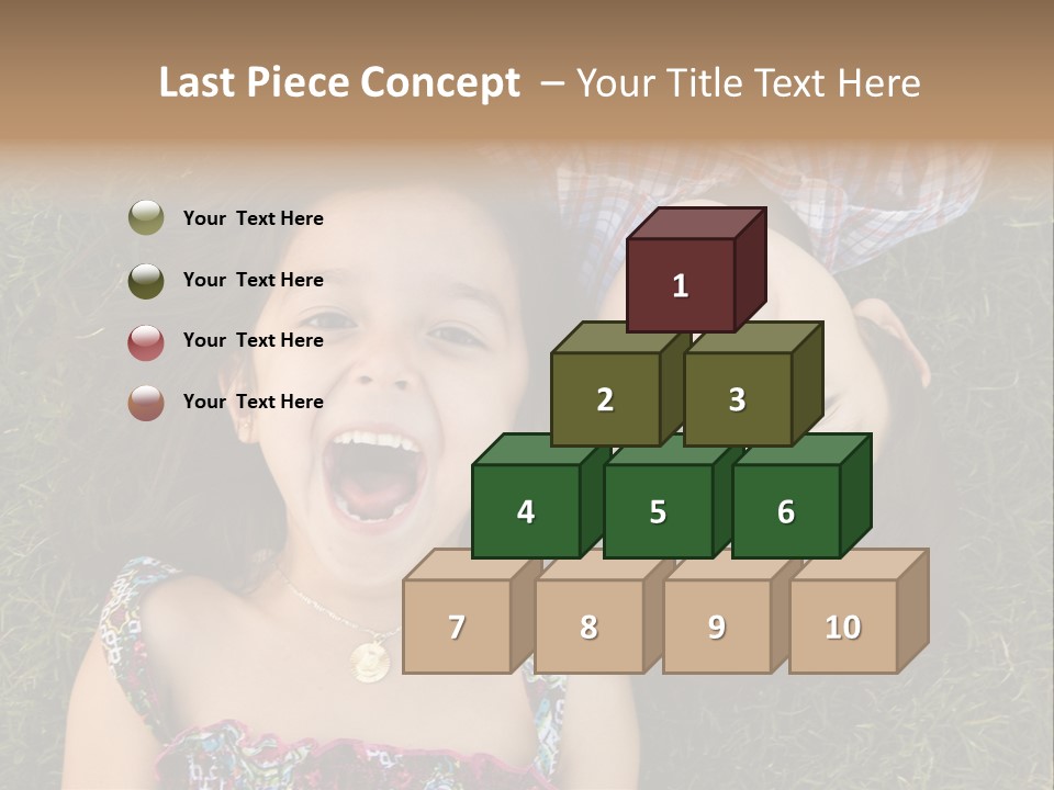 Brother And Sister Playing PowerPoint Template