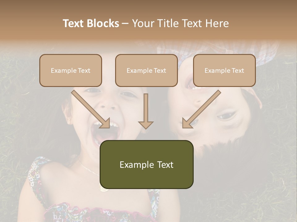 Brother And Sister Playing PowerPoint Template