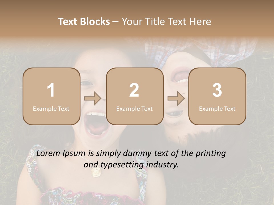 Brother And Sister Playing PowerPoint Template