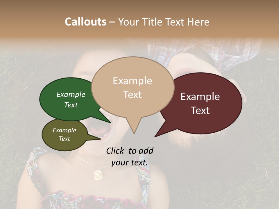 Brother And Sister Playing PowerPoint Template