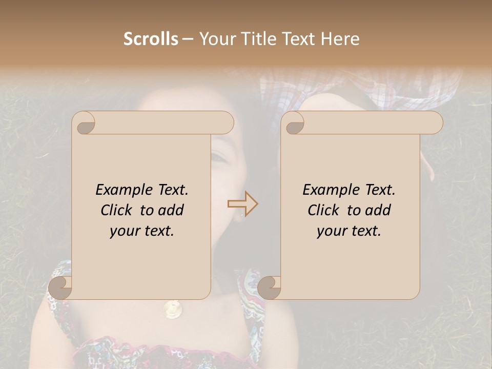 Brother And Sister Playing PowerPoint Template