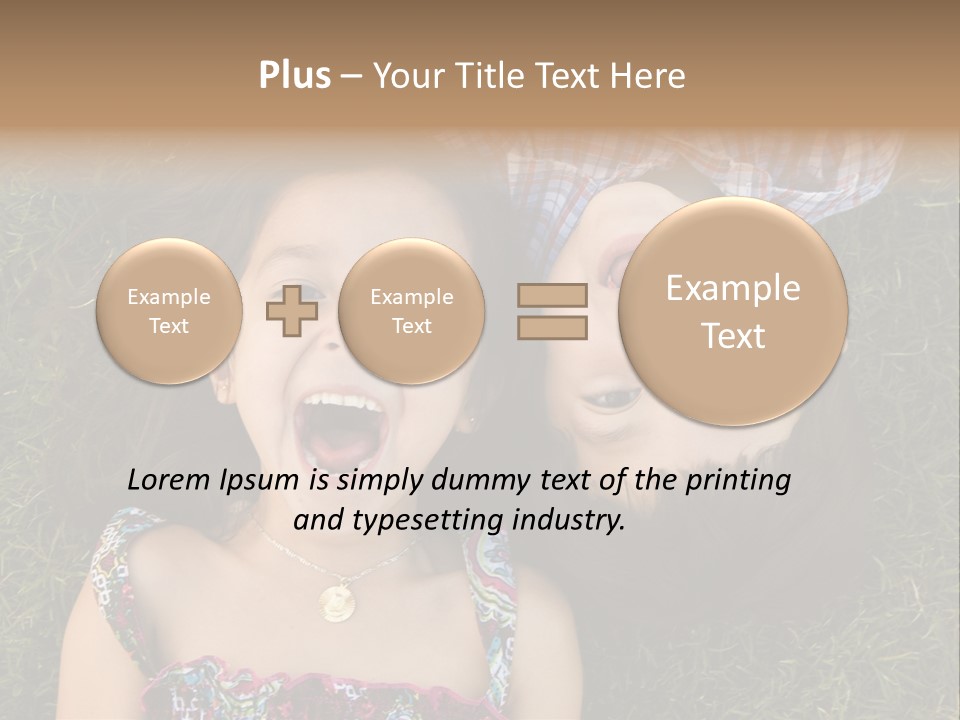 Brother And Sister Playing PowerPoint Template