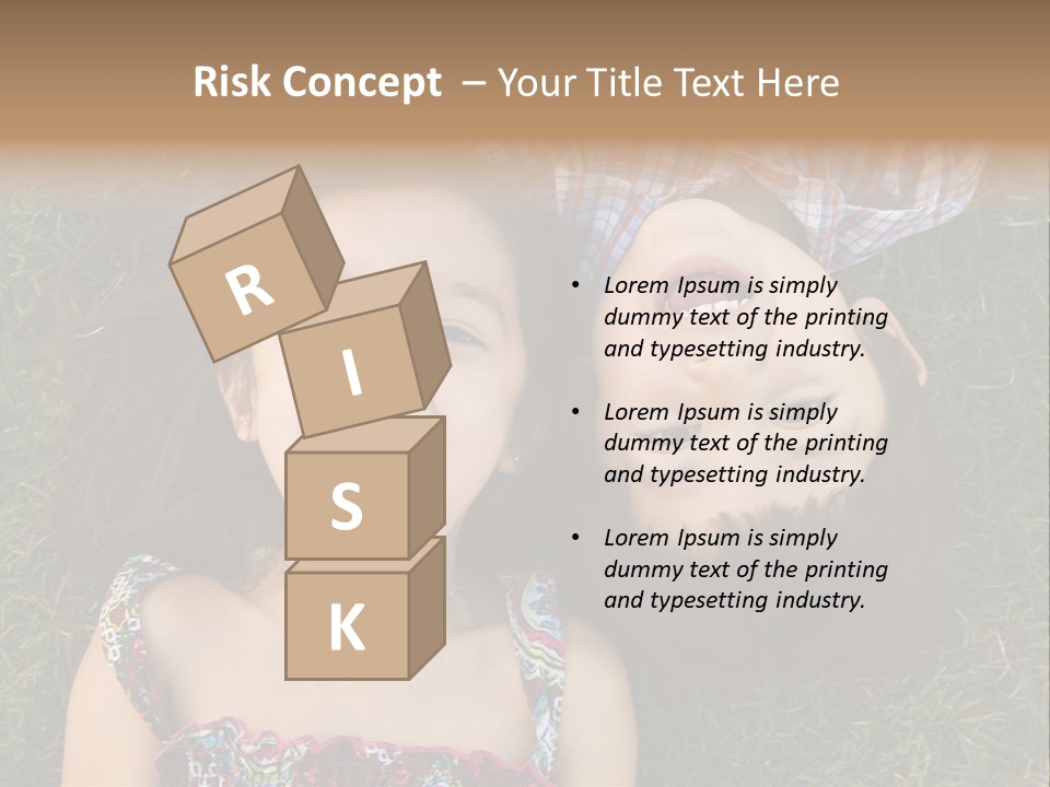 Brother And Sister Playing PowerPoint Template