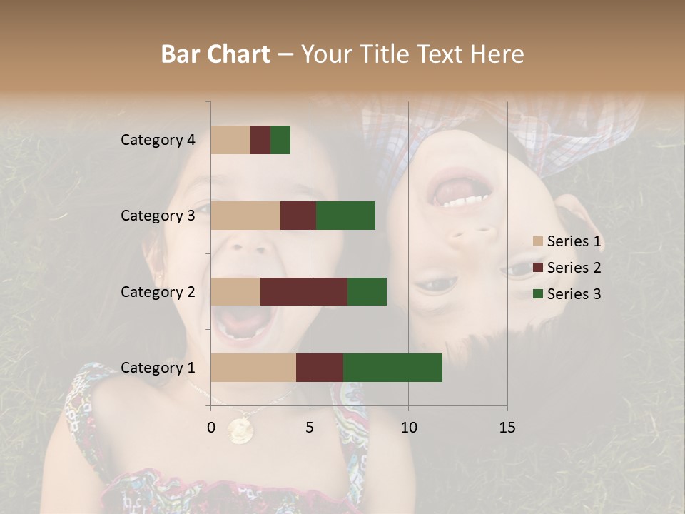 Brother And Sister Playing PowerPoint Template