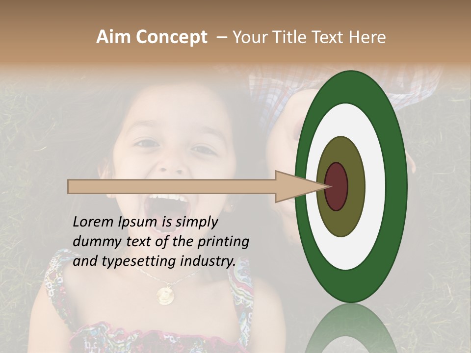 Brother And Sister Playing PowerPoint Template