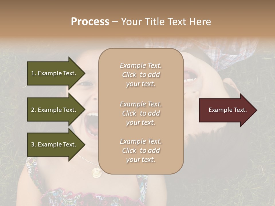 Brother And Sister Playing PowerPoint Template