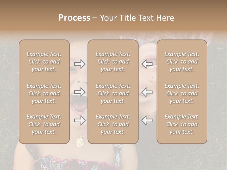 Brother And Sister Playing PowerPoint Template