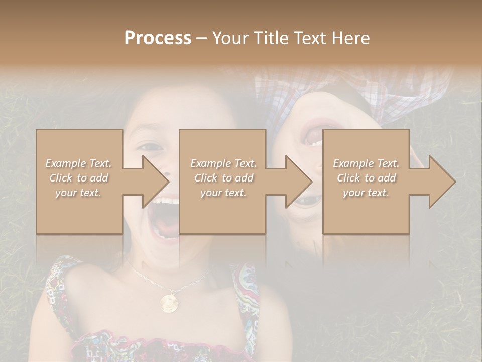 Brother And Sister Playing PowerPoint Template