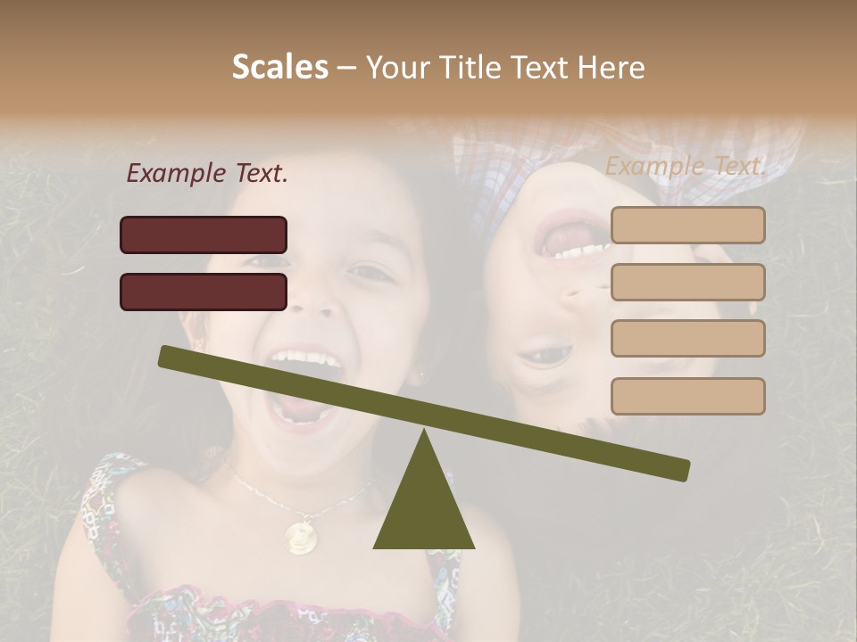 Brother And Sister Playing PowerPoint Template