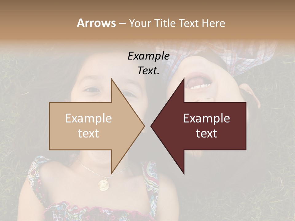 Brother And Sister Playing PowerPoint Template