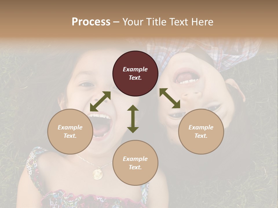 Brother And Sister Playing PowerPoint Template