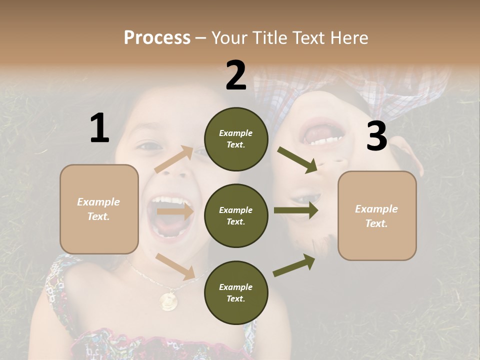 Brother And Sister Playing PowerPoint Template