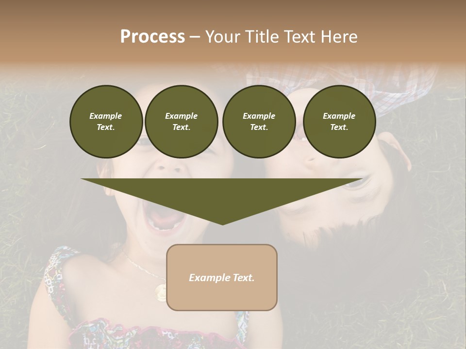 Brother And Sister Playing PowerPoint Template