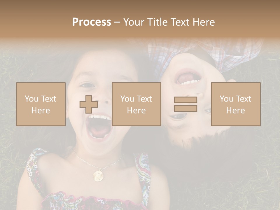 Brother And Sister Playing PowerPoint Template