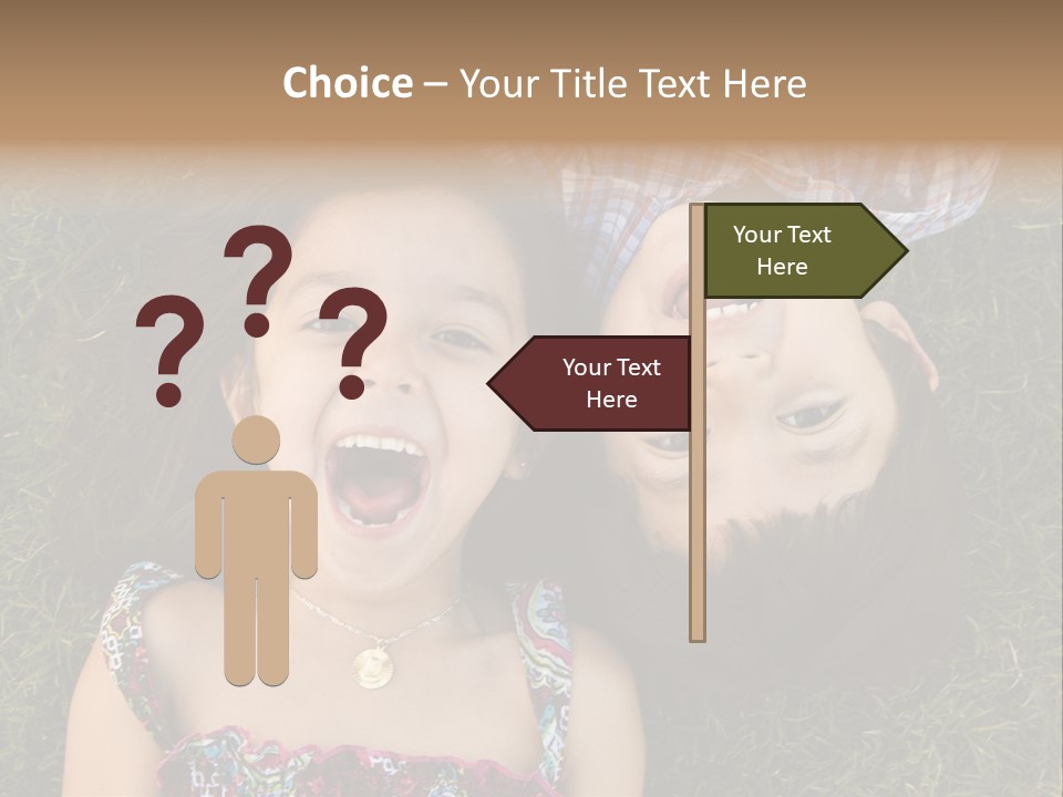 Brother And Sister Playing PowerPoint Template