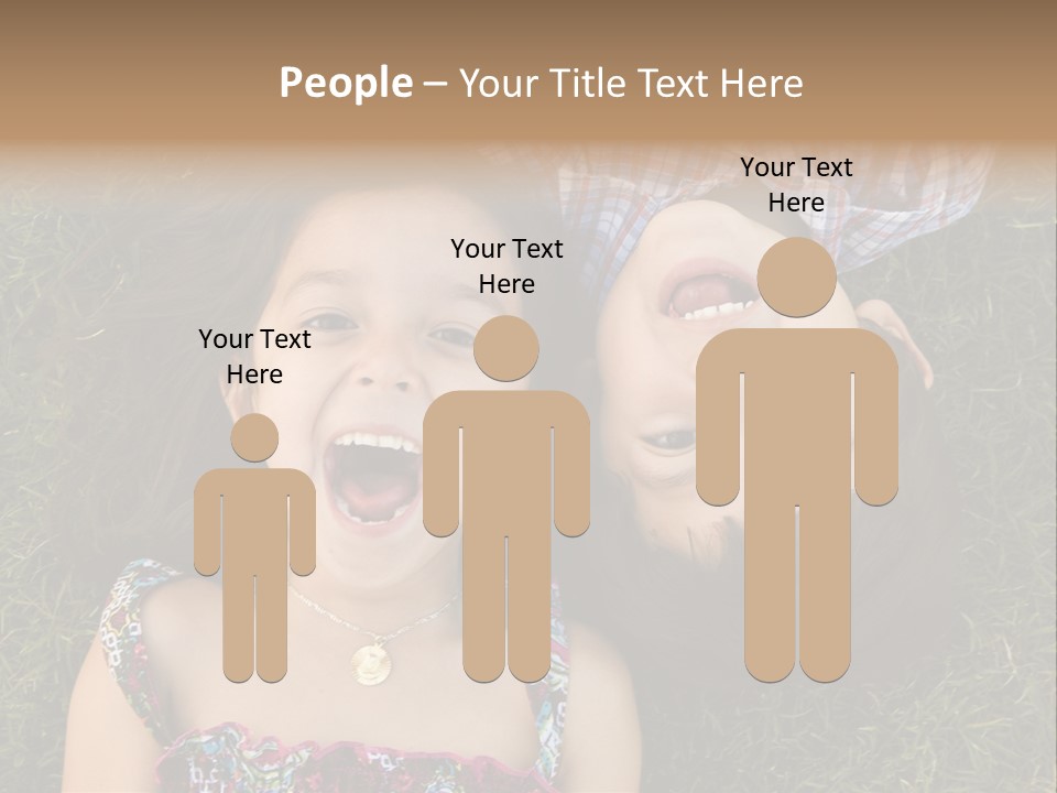 Brother And Sister Playing PowerPoint Template