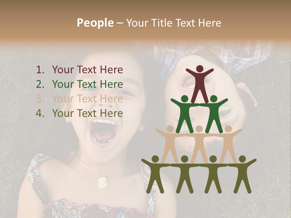 Brother And Sister Playing PowerPoint Template