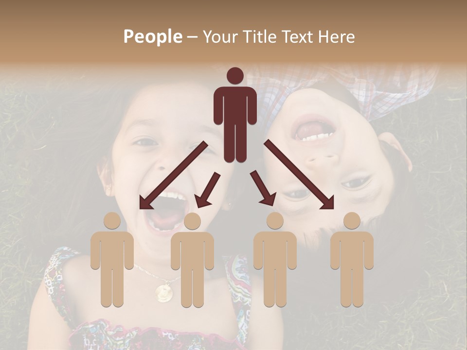 Brother And Sister Playing PowerPoint Template