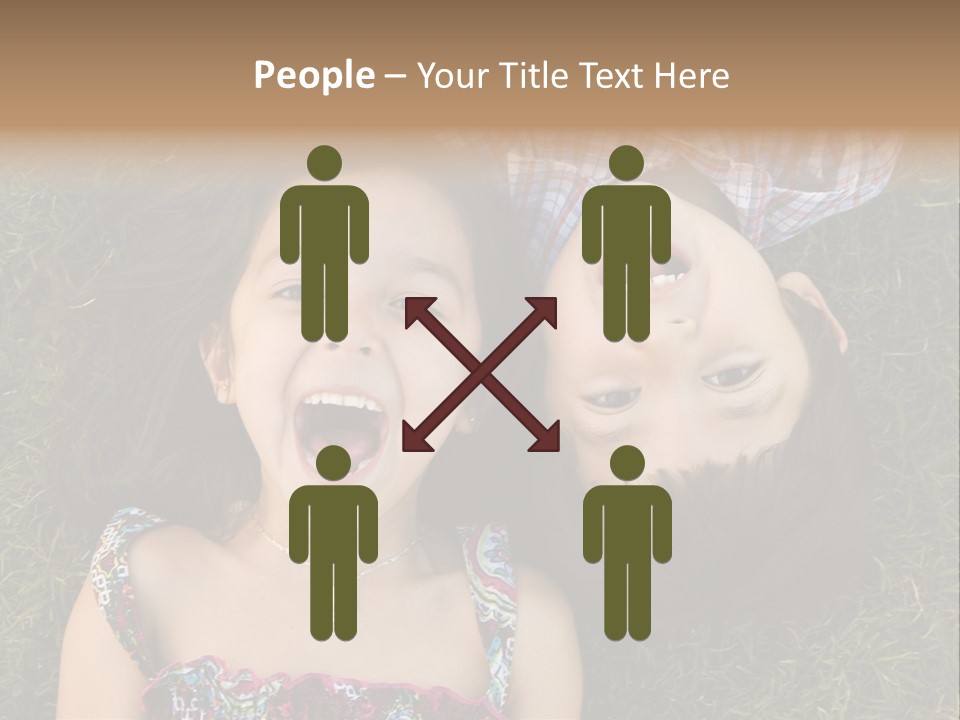 Brother And Sister Playing PowerPoint Template