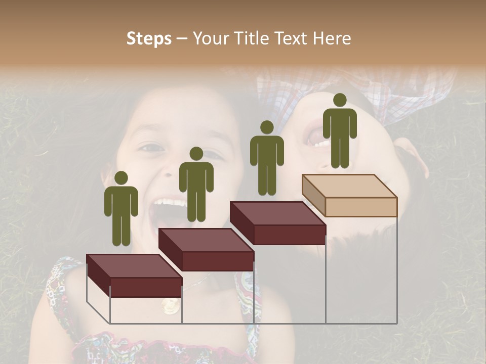 Brother And Sister Playing PowerPoint Template