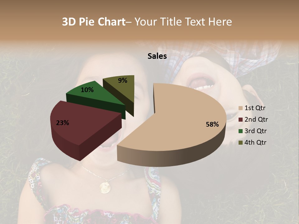 Brother And Sister Playing PowerPoint Template